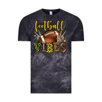 Cloud Black Football vibes yellow and green team color Vintage Tee - HowdyJamesFarm