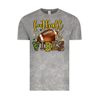 Cloud Rock Football vibes yellow and green team color Vintage Tee - HowdyJamesFarm