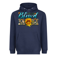 Navy blessed mom with sunflower Heavyweight Hoodie - Artiststas