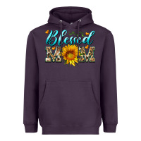 Plum blessed mom with sunflower Heavyweight Hoodie - Artiststas