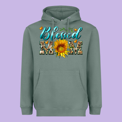 Blessed Mom With Sunflower Heavyweight Hoodie Designed By Artiststas
