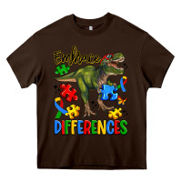 Chocolate Brown embrace differences Heavy Core Tee - Artiststas