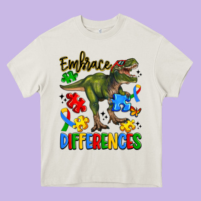 Embrace Differences Heavy Core Tee Designed By Artiststas