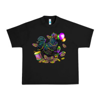 Black mardi gras chicken Urban Heavy Tee - CowGirlArtShop
