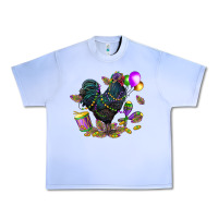 Mardi Gras Chicken Urban Heavy Tee | Teevron