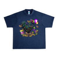 Navy mardi gras chicken Urban Heavy Tee - CowGirlArtShop