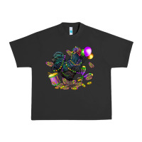 Pigment Black mardi gras chicken Urban Heavy Tee - CowGirlArtShop