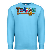 Ocean Blue texas with arrow and sunflowers Premium Sweatshirt - Artiststas