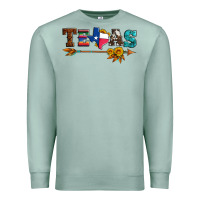 Seafoam texas with arrow and sunflowers Premium Sweatshirt - Artiststas