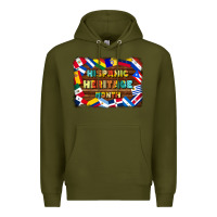 Army Green hispanic heritage flags Premium Hoodie - BundleAndBundleShop
