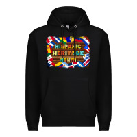 Black hispanic heritage flags Premium Hoodie - BundleAndBundleShop