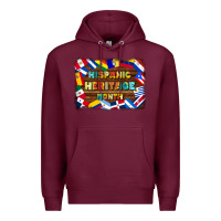 Burgundy hispanic heritage flags Premium Hoodie - BundleAndBundleShop