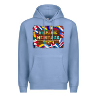 Colony Blue hispanic heritage flags Premium Hoodie - BundleAndBundleShop