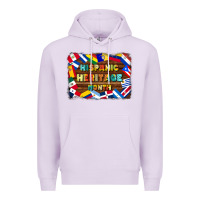 Lilac hispanic heritage flags Premium Hoodie - BundleAndBundleShop