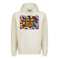 Oatmeal Heather hispanic heritage flags Premium Hoodie - BundleAndBundleShop