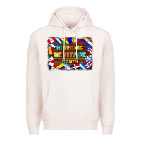 Pale Pink hispanic heritage flags Premium Hoodie - BundleAndBundleShop