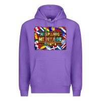 Purple hispanic heritage flags Premium Hoodie - BundleAndBundleShop