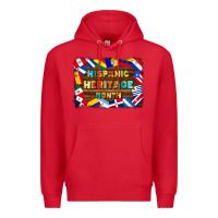 Red hispanic heritage flags Premium Hoodie - BundleAndBundleShop