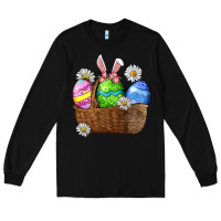 Black Easter eggs  Easter Day Long Sleeve Tee - CowGirlArtShop
