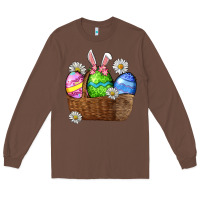 Chestnut Easter eggs  Easter Day Long Sleeve Tee - CowGirlArtShop