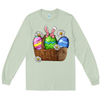 Matcha Easter eggs  Easter Day Long Sleeve Tee - CowGirlArtShop