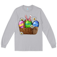 Moon Dust Easter eggs  Easter Day Long Sleeve Tee - CowGirlArtShop