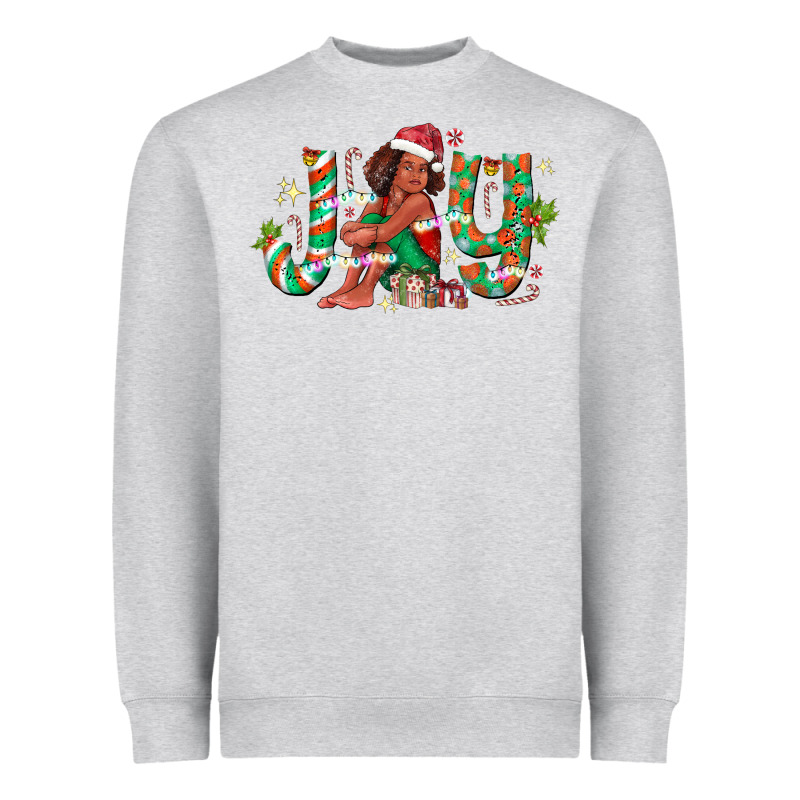Joy Girl Black Heavyweight Sweatshirt by CowhideDigitalArt | Teevron