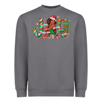 Storm Joy Girl Black Heavyweight Sweatshirt - CowhideDigitalArt