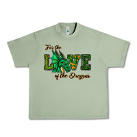 Oil Green For The Love Of The Dragons Urban Heavy Tee - RanaPortraitStore