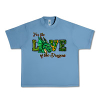 Pebble Blue For The Love Of The Dragons Urban Heavy Tee - RanaPortraitStore