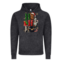 Vintage Black ho ho ho heifer cow gnomies Vintage Hoodie - CowGirlArtShop