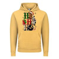 Vintage Mustard ho ho ho heifer cow gnomies Vintage Hoodie - CowGirlArtShop