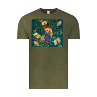 Vintage Olive wizard boy with mouse Vintage Tee - TumblerDesignByShophia