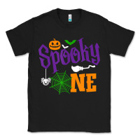 Black spooky one boy halloween 1st birthday matching family t shirt Classic Tee - trangStudio