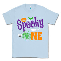 Dusty Blue spooky one boy halloween 1st birthday matching family t shirt Classic Tee - trangStudio