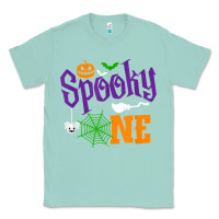 Seafoam spooky one boy halloween 1st birthday matching family t shirt Classic Tee - trangStudio