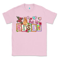Bubblegum Pink He is risen Classic Tee - NancyCooperArtShop