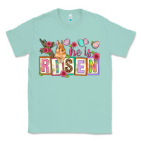 Seafoam He is risen Classic Tee - NancyCooperArtShop