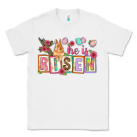 White He is risen Classic Tee - NancyCooperArtShop