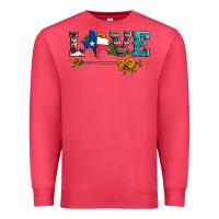 Cardinal love texas serape cowhide cactus and sunflowers Premium Sweatshirt - Artiststas