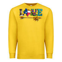 Lemon love texas serape cowhide cactus and sunflowers Premium Sweatshirt - Artiststas