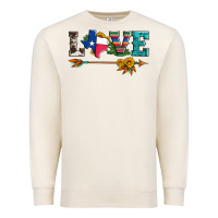 Sandshell love texas serape cowhide cactus and sunflowers Premium Sweatshirt - Artiststas