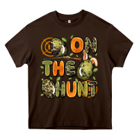 Chocolate Brown on the hunt easter Heavy Core Tee - Artiststas