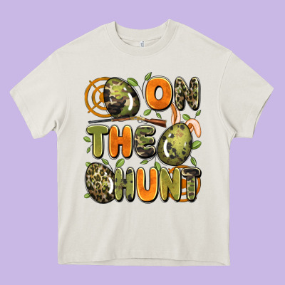 On The Hunt Easter Heavy Core Tee Designed By Artiststas