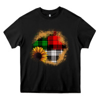 Black sunflower christmas patch3 Heavy Core Tee - JahusDesignShop