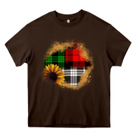 Chocolate Brown sunflower christmas patch3 Heavy Core Tee - JahusDesignShop