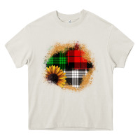 Cream sunflower christmas patch3 Heavy Core Tee - JahusDesignShop