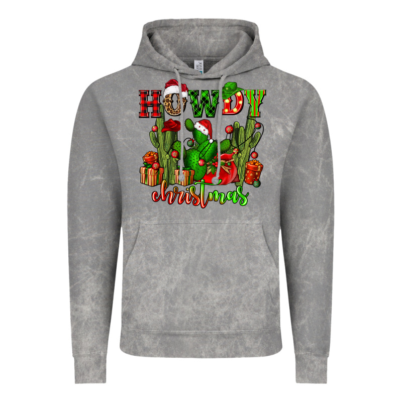 Howdy Christmas With Cactusses Vintage Hoodie by CowGirlArtShop | Teevron