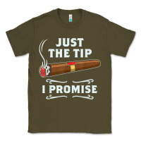 Army Green Just The Tip Cigar Smoker Gift Funny Cigar Smoking Classic Tee - trangStudio