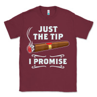 Burgundy Just The Tip Cigar Smoker Gift Funny Cigar Smoking Classic Tee - trangStudio